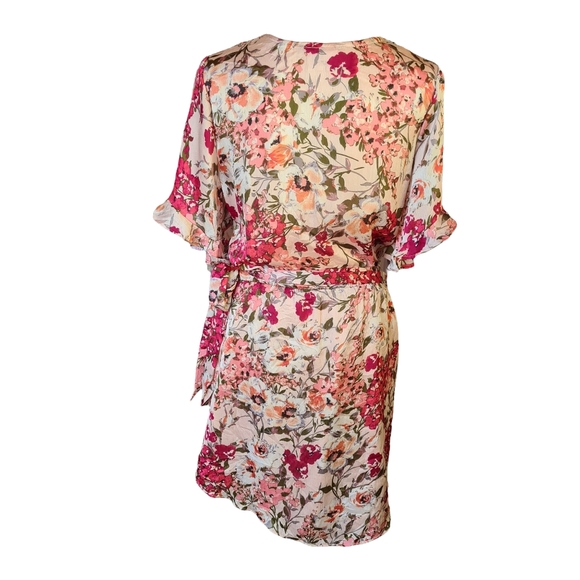 Debbie Dabbie 10 by Angel Biba Floral Colourful Side Tie Wrap Dress - Picture 5 of 12